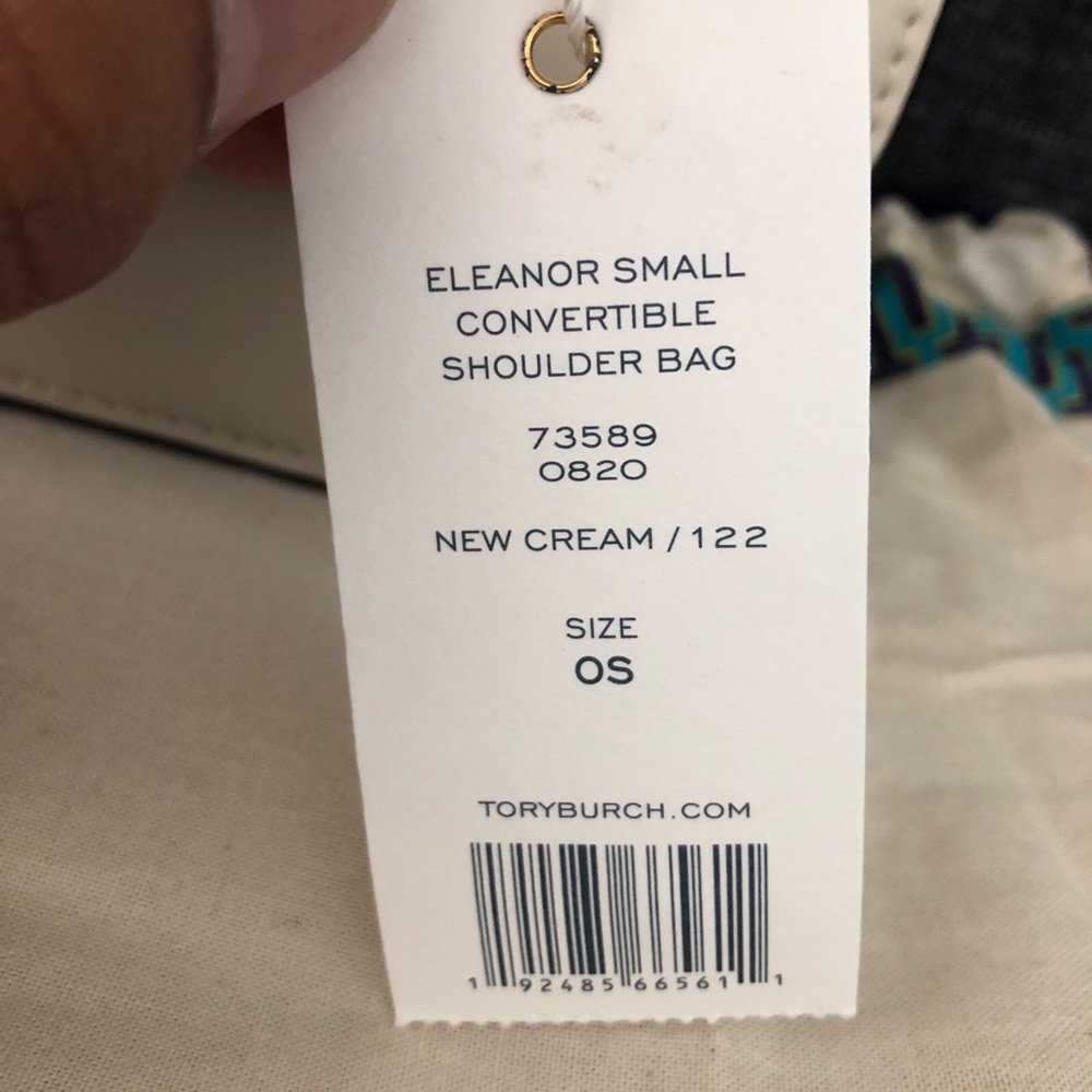 Tory Burch Eleanor Small Convertible Shoulder Bag in Cream - Picture 8 of 8